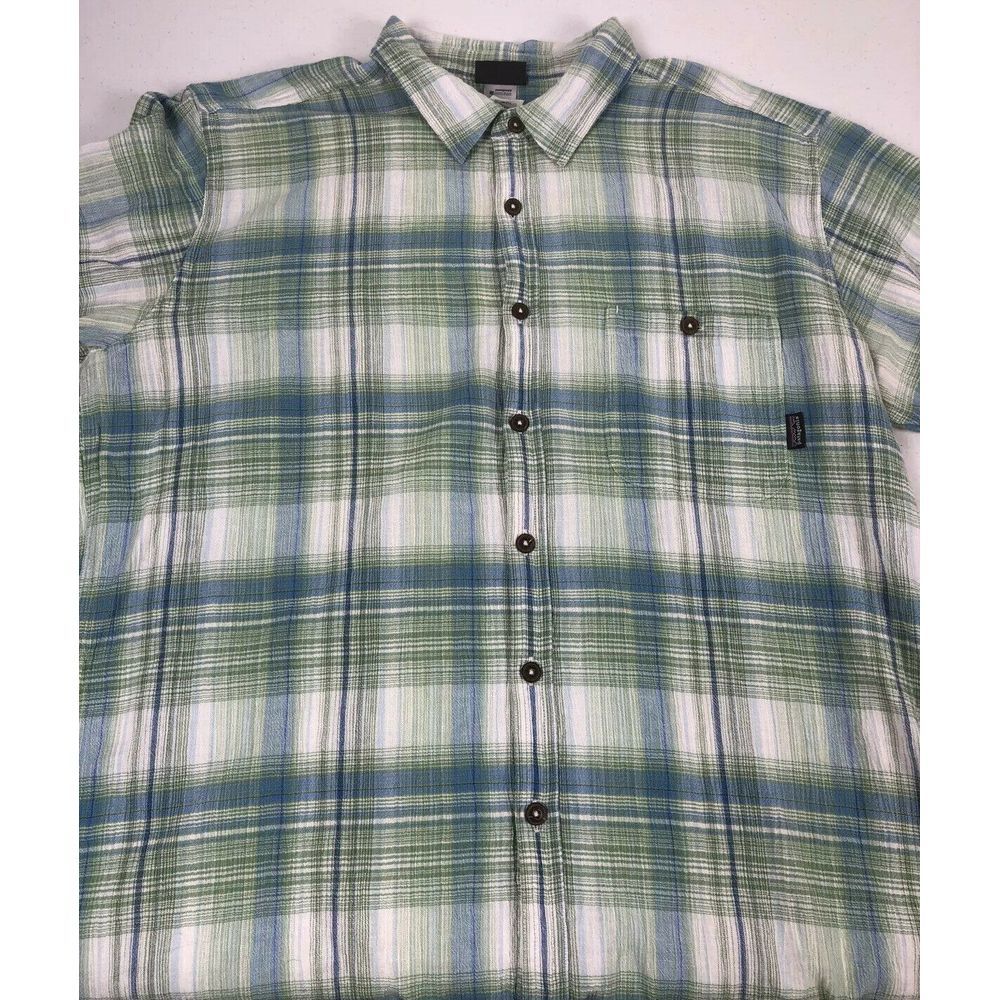 Mens XL Plaid Shirt Short Sleeve